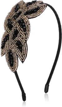 WLLHYF 1920s Fejpánt Női Fehér Kristály Flapper Fejdísz Vintage Hajékszer 1