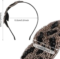 WLLHYF 1920s Fejpánt Női Fehér Kristály Flapper Fejdísz Vintage Hajékszer 3