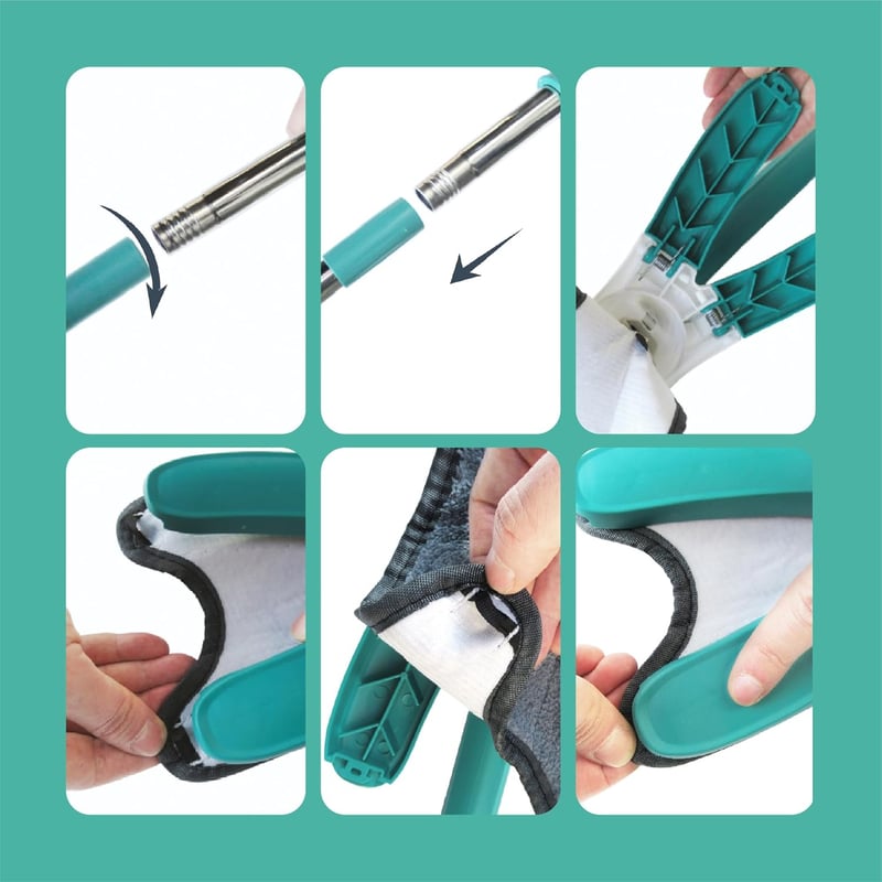 WMC TOOLS X-Typ Forgó Felmosó Szett 360° Centrifuga Funkcióval 2 Kendővel