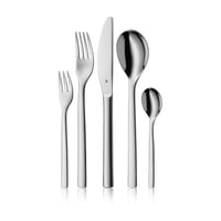 Set de tacâmuri WMF Atria, 60 piese, 12 persoane, oțel inoxidabil Cromargan 18/10, finisaj lustruit, cu cuțite monobloc, compatibil cu mașina de spălat vase 1