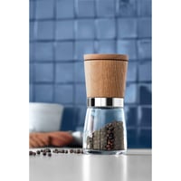 Râșniță de sare și piper WMF Ceramill Nature, lemn, mecanism de măcinare ceramic, transparent, 13,8 cm, pentru sare, piper, chili, fără umplutură 2