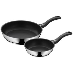 WMF Devil set tava, 2 komada, 20 cm + 28 cm, indukcija, Cromargan — oštećenje ruba na velikoj tavi (stanje: vidi 2. sliku)