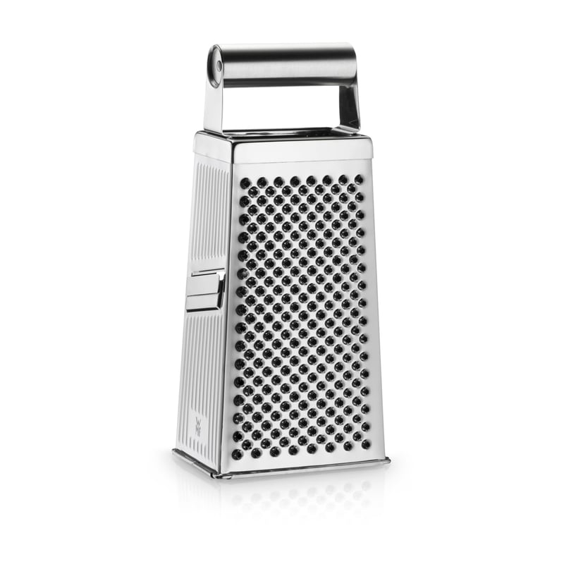 Răzătoare pătrată WMF Gourmet 8x24 cm, oțel inoxidabil, 4 suprafețe de răzuire, pentru cartofi și feliere legume, Cromargan, compatibilă cu mașina de spălat vase