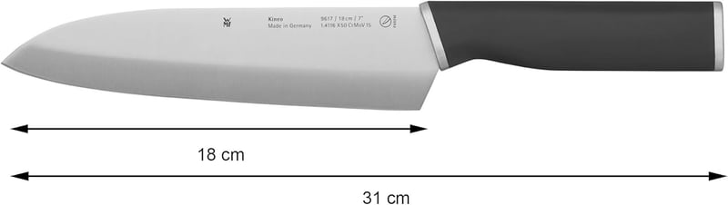 WMF Kineo Santoku kés 18 cm pengével, japán stílusú konyhai kés, német gyártás - santoku knife