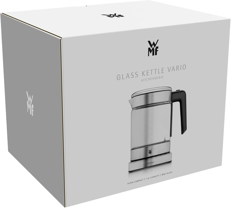 WMF Küchenminis 2in1 Vario üveg vízforraló teafőző 1L 1900W hőmérséklet szabályozás