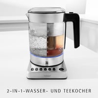 WMF Küchenminis 2in1 Vario üveg vízforraló teafőző 1L 1900W hőmérséklet szabályozás 2