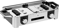 Elektrický stolný gril WMF Lono Master 50x28 cm, 2400 W, 2 samostatne nastaviteľné grilovacie plochy, s veternou clonou, na vonkajšie použitie, nehrdzavejúca oceľ 7