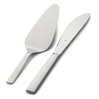 Set de servire WMF Nuova din 2 piese pentru fructe și prăjituri, cuțit de tort și paletă, oțel inoxidabil șlefuit Cromargan, compatibil cu mașina de spălat vase 3