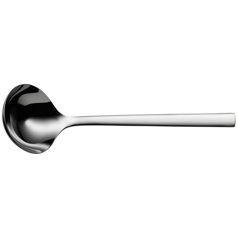 Polonic pentru supă WMF Nuova 29 cm, Lingură pentru sos, Cap mic de servire, 80 ml, Oțel inoxidabil Cromargan lustruit, Se poate spăla în mașina de spălat vase