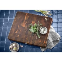 Tocător WMF din lemn de salcâm 40x32x4 cm, suprafață de lucru mare, protejează lama cuțitului, design tip capăt de fibră (end grain), picioare cauciucate 2