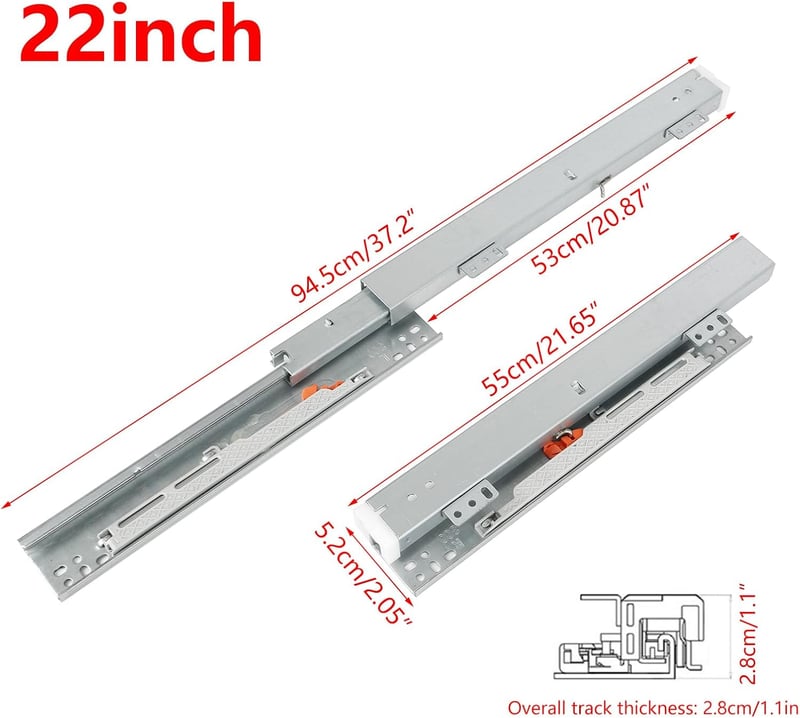 WMLBK 180 mm teleskópos fiók sín padlóra szerelhető 55 cm
