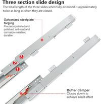 WMLBK 180 mm teleskópos fiók sín padlóra szerelhető 55 cm 5