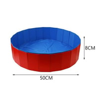 Skladací bazén pre psov WMLBK, PVC, protišmykový, s vypúšťacím ventilom, pre psy a mačky, letný bazénik 50 x 8 cm 2