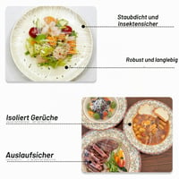 WNTJN Elastični poklopci za hranu 300 kom, Višekratna elastična folija za svježinu za zdjele, tanjure, voće, povrće, grickalice 4