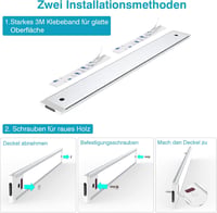WOBSION LED Konyhapult Világítás 30cm Fehér Dimmelhető Szenzoros 6