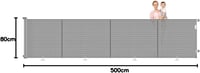 WodonDirect Biztonsági Ajtórács - 500 cm Széles, 86 cm Magas, Kihúzható Gyerekkapu és Kutyarács Lépcsőhöz, Ajtóhoz, Folyosóhoz, Kültérre, Sz 9