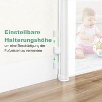 WodonDirect Biztonsági Ajtórács - Fúrás Nélkül Felszerelhető, Kihúzható 140 cm-ig, Babáknak és Kutyáknak, Lépcsőhöz, Ajtóhoz, Folyosóhoz, Fe 3