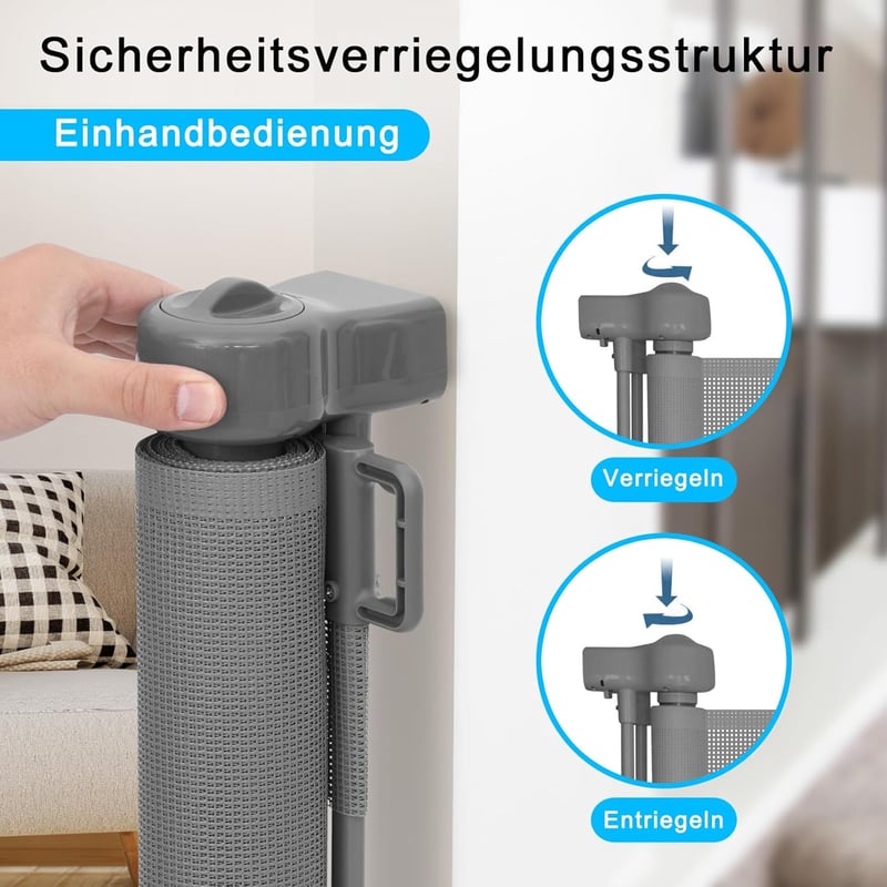 Wodondog Biztonsági Kapu Lépcsőhöz Bővíthető 150cm Széles Baba és Kutya Védelem
