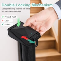Barieră de Siguranță Retractabilă Wodondog pentru Copii și Câini, cu Ranforsare din Fibră de Sticlă, pentru Câini de Talie Mică, Medie și Mare, 1,5 m, Negru 4