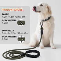 Wodondog povodac za pse za trening i šetnju, 1,2 m / 1,5 m / 2 m / 3 m / 5 m / 10 m / 15 m / 20 m / 30 m, podstavljena ručka, karabiner na zaključavanje, za male i velike pse 5