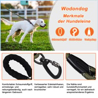 Wodondog povodac za pse za trening i šetnju, 1,2 m / 1,5 m / 2 m / 3 m / 5 m / 10 m / 15 m / 20 m / 30 m, podstavljena ručka, karabiner na zaključavanje, za male i velike pse 2
