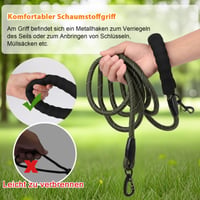 Wodondog povodac za pse za trening i šetnju, 1,2 m / 1,5 m / 2 m / 3 m / 5 m / 10 m / 15 m / 20 m / 30 m, podstavljena ručka, karabiner na zaključavanje, za male i velike pse 4