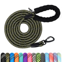Wodondog povodac za pse za trening i šetnju, 1,2 m / 1,5 m / 2 m / 3 m / 5 m / 10 m / 15 m / 20 m / 30 m, podstavljena ručka, karabiner na zaključavanje, za male i velike pse 1