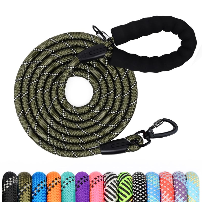 Wodondog povodac za pse za trening i šetnju, 1,2 m / 1,5 m / 2 m / 3 m / 5 m / 10 m / 15 m / 20 m / 30 m, podstavljena ručka, karabiner na zaključavanje, za male i velike pse