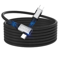USB-C – USB-C kábel woednx 3 m, 240 W 48V/5A, 90-stupňový pravouhlý nylonový opletený PD3.1 rýchlonabíjací kábel pre iPhone 16 15 Pro Max, Samsung S24 S23, MacBook Pro Air, iPad Pro Mini 1