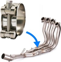 Woetwoat rozsdamentes acél univerzális motor kipufogó cső bilincs V-band 68-73 mm kipufogó összekötő csatlakozó bilincs 7