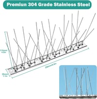 WOHOHOHO Rozsdamentes Madárriasztó Tüskék 5m Galamb Elhárító Balkonhoz - 5 m 3