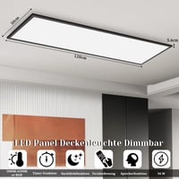 Woiledlt LED panel stropna svjetiljka 120x30 cm - Prigušiva stropna svjetiljka 36W — bez daljinskog upravljača (stanje: vidi 2. sliku) 10