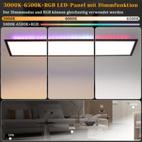 Woiledlt LED panel stropna svjetiljka 120x30 cm - Prigušiva stropna svjetiljka 36W — bez daljinskog upravljača (stanje: vidi 2. sliku) 6