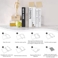WOKICOR Cărți Decorative pentru Amenajarea Locuinței, 6 bucăți, Imprimeu Creativ cu Litere Englezești, Cutie de Depozitare tip Carte Falsă, Decor pentru Raft și Masă de Cafea (A) 3