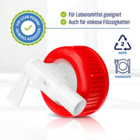 Robinet WoldoClean pentru canistră de apă DIN45, set de 3 bucăți, pentru canistre de 5L și 10L 6
