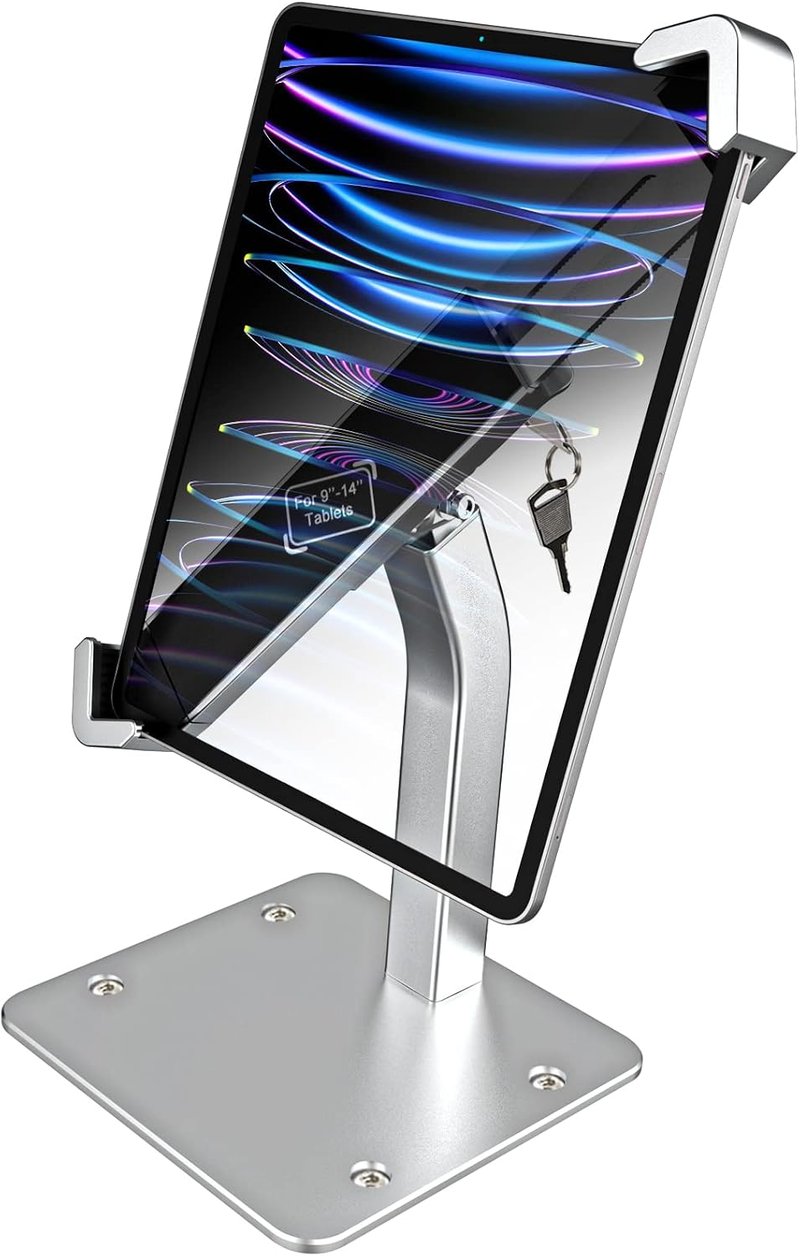woleyi Falra szerelhető Tablet Tartó Zárral iPad Pro 12.9 Air Galaxy 9-14"
