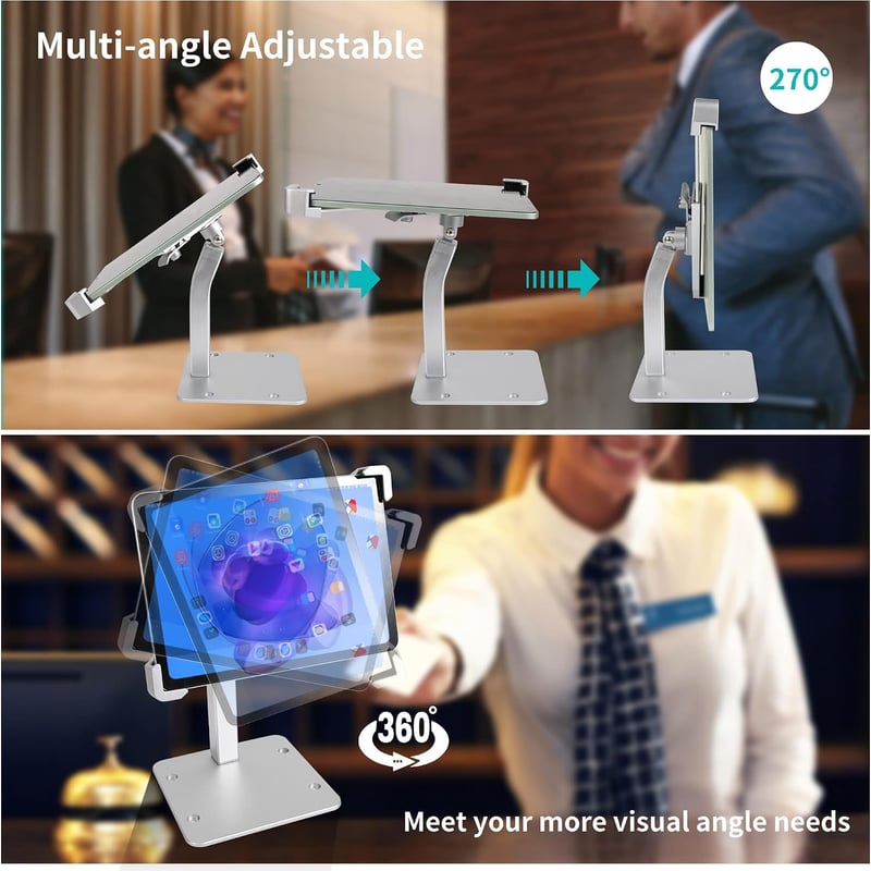 woleyi Falra szerelhető Tablet Tartó Zárral iPad Pro 12.9 Air Galaxy 9-14"
