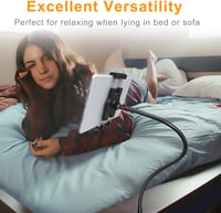 woleyi Hajlítható Tablet Tartó 50 cm - Állítható Univerzális Állvány iPad, iPhone, Galaxy Készülékekhez, 4-13" Méretben, Ágyhoz, Asztalhoz 6