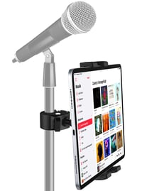 Woleyi stalak za mikrofon s držačem za tablet, rotacija od 360°, za uređaje od 4-13" 1