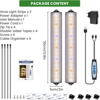 Wolezek LED növénylámpa 210 LED teljes spektrum 2db 35cm időzítővel 6