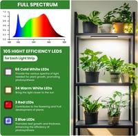Wolezek LED növénylámpa 210 LED teljes spektrum 2db 35cm időzítővel 2