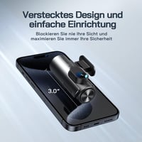 Cameră Auto Duală WOLFANG 4K față-spate, Wi-Fi, unghi vizual de 170°, senzor G, mod parcare 24H, vedere nocturnă, înregistrare în buclă 8