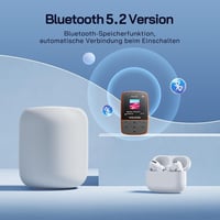 WOLFANG 64GB MP3-lejátszó Bluetooth 5.2 sportclip narancssárga 3