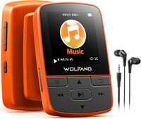WOLFANG 64GB MP3-lejátszó Bluetooth 5.2 sportclip narancssárga 1