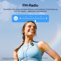 WOLFANG MP3 lejátszó Bluetooth 5.2 sportcsíptető mini méret 28,3 g HiFi FM rádió diktafon fejhallgató tartozék katonai zöld 6
