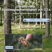 WOLFANG Napelemes Vadkamera 4K 68MP Mobilos Átvitellel - 120° Széles Látószögű WiFi/Bluetooth Vadmegfigyelő Kamera Éjjellátóval, IP66 Vízáll 2