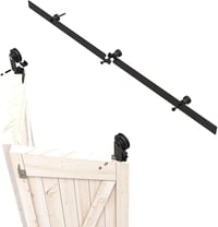 WOLFBIRD 122 cm-es Harmonika Ajtó Vasalat Szett - Egyoldalas Tolóajtó Rendszer 2 Ajtóhoz, Összecsukható Acél Szerkezet Beltéri Ajtókhoz 4