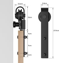 WOLFBIRD 183 cm Tolóajtó Rendszer Fa Ajtóhoz Sín Szerelvény Készlet 5
