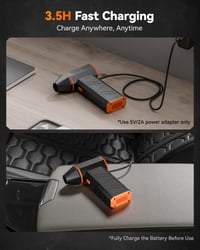 Suflantă de aer electrică WOLFBOX MegaFlow 50, 110.000 RPM, fără fir, 3 viteze 6