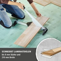 wolfcraft LC 100 Ferăstrău pentru parchet laminat - Dispozitiv silențios și fără praf pentru tăierea parchetului laminat, Argintiu 3